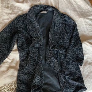 Calvin Klein Relaxed Flutter Collar Blazer